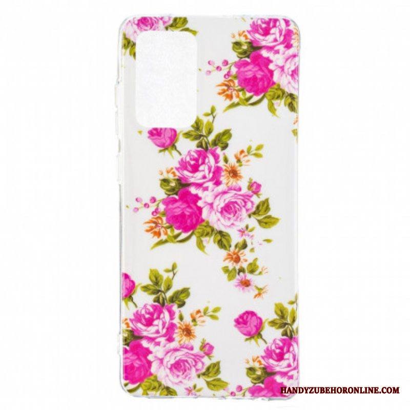 Kuori Samsung Galaxy A52 4G / A52 5G / A52s 5G Fluoresoiva Kukkasarja
