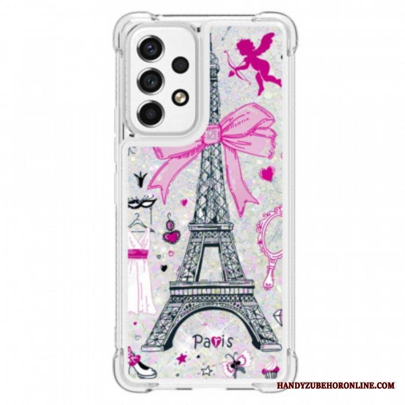 Kuori Samsung Galaxy A53 5G Eiffel-tornin Paljetteja