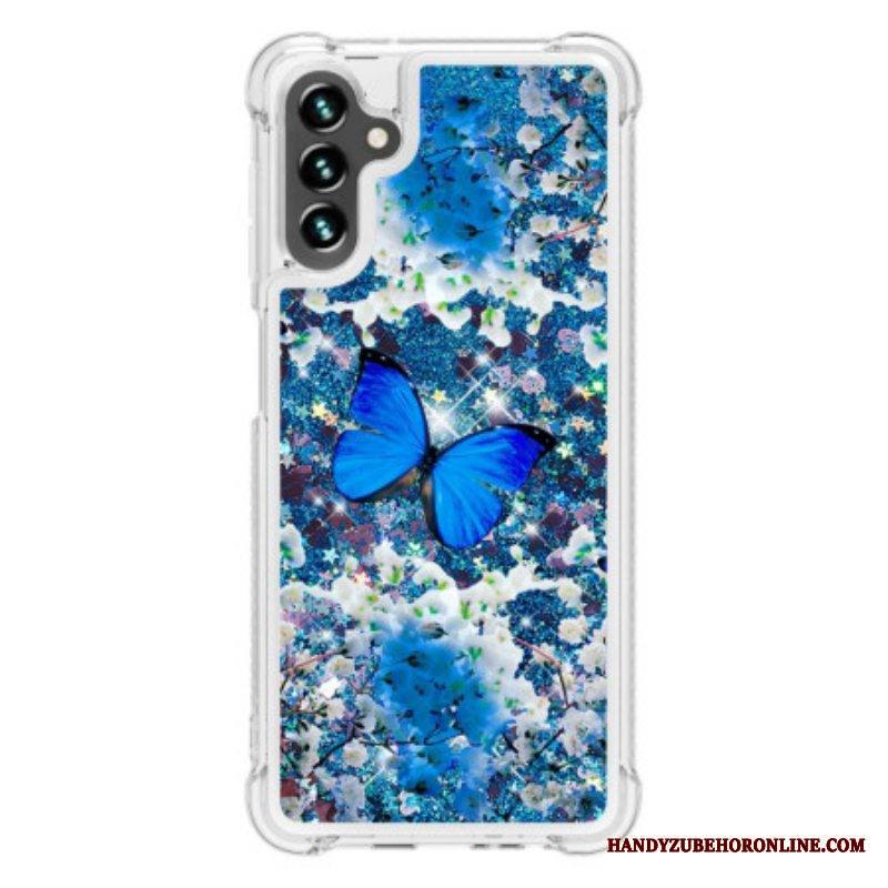 Kuori Samsung Galaxy A54 5G Paljetteja Perhosia