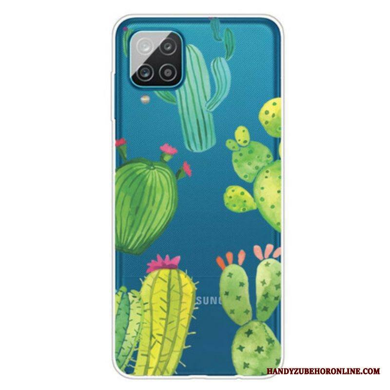 Kuori Samsung Galaxy M12 / A12 Akvarelli Kaktukset