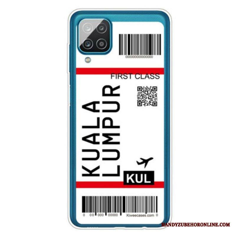 Kuori Samsung Galaxy M12 / A12 Boarding Pass Kuala Lumpuriin