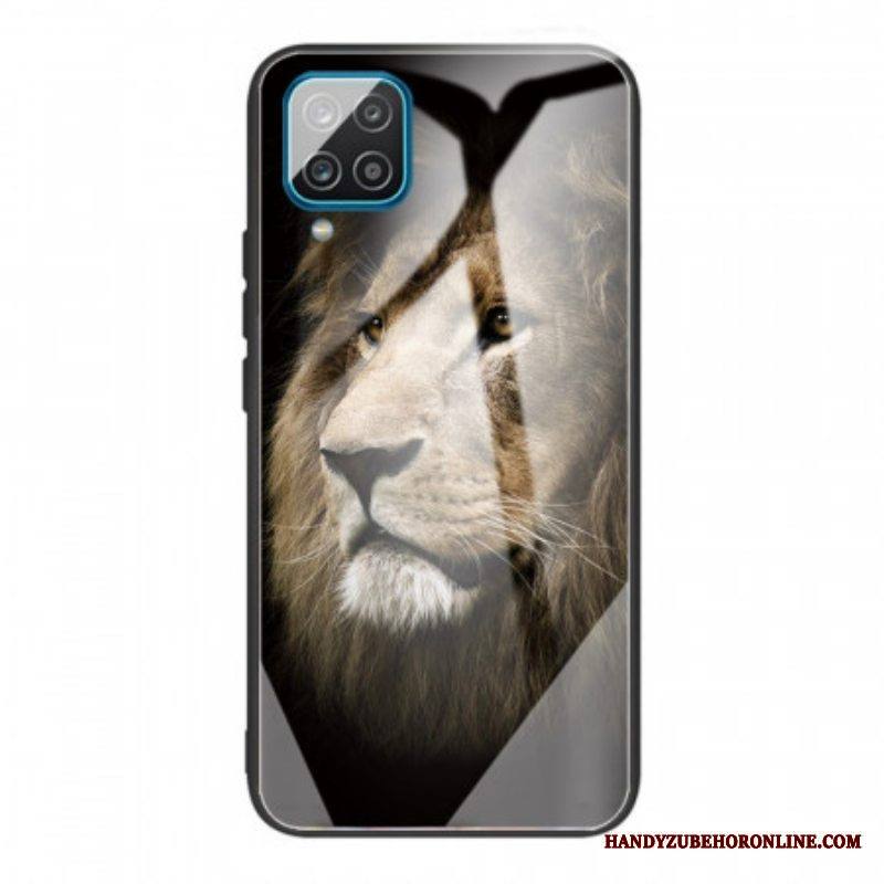Kuori Samsung Galaxy M32 Lion Head Karkaistu Lasi