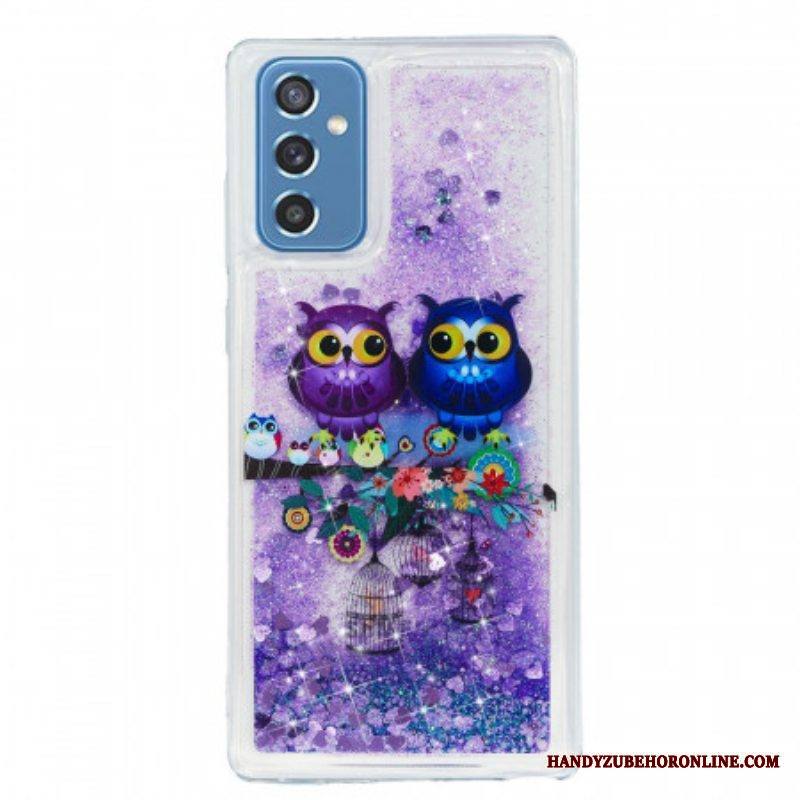 Kuori Samsung Galaxy M52 5G Pari Purppuraa Pöllöä