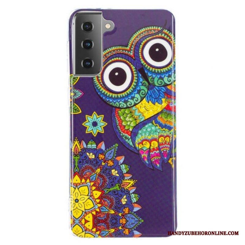 Kuori Samsung Galaxy S21 5G Fluoresoiva Pöllön Mandala