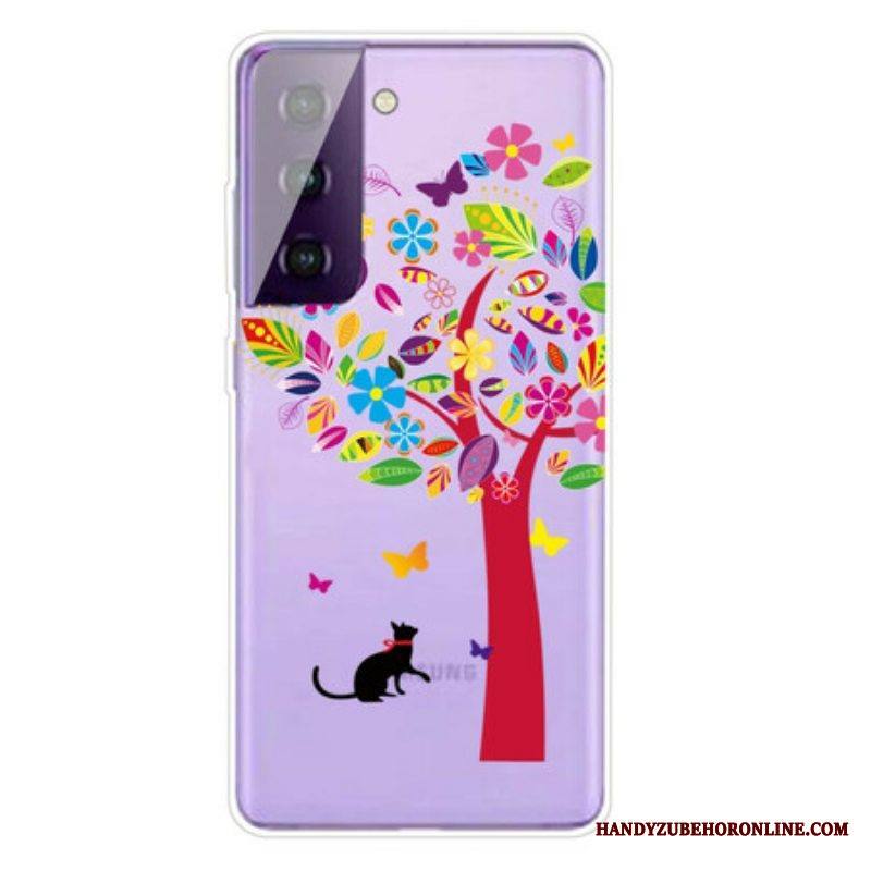 Kuori Samsung Galaxy S21 5G Kissa Puun Alla