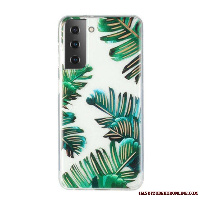 Kuori Samsung Galaxy S21 5G Saumattomat Vihreät Lehdet