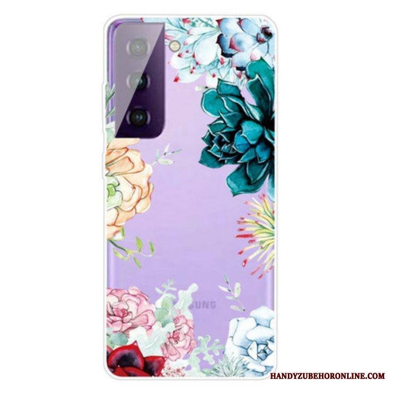 Kuori Samsung Galaxy S21 FE Akvarelli Kukkia