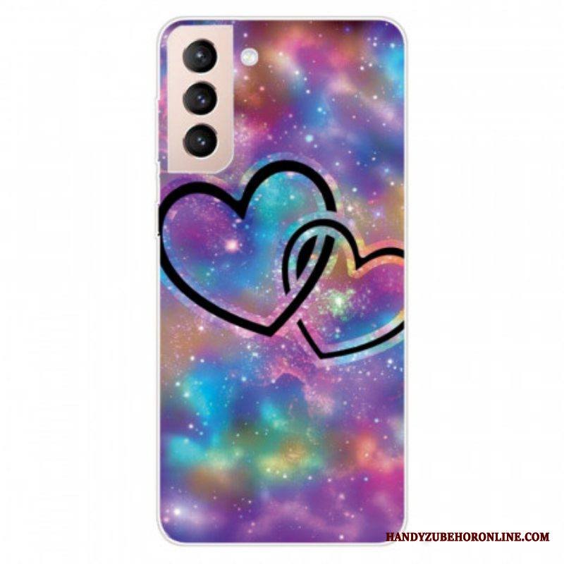 Kuori Samsung Galaxy S22 5G Ketjutetut Sydämet