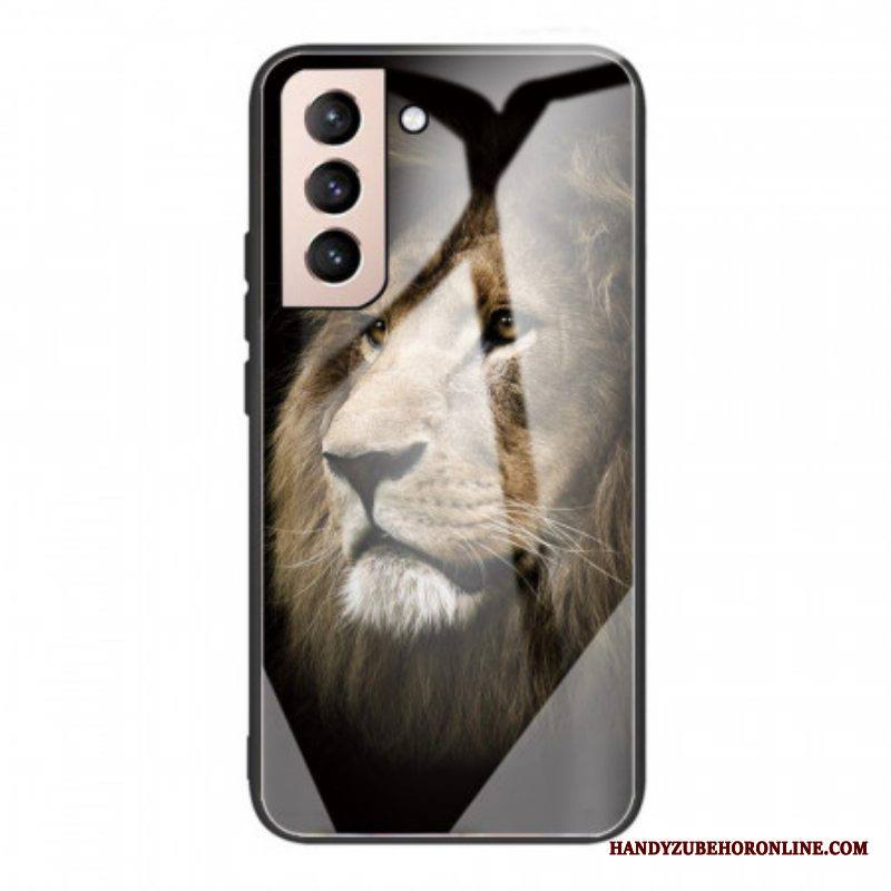 Kuori Samsung Galaxy S22 5G Lion Head Karkaistu Lasi