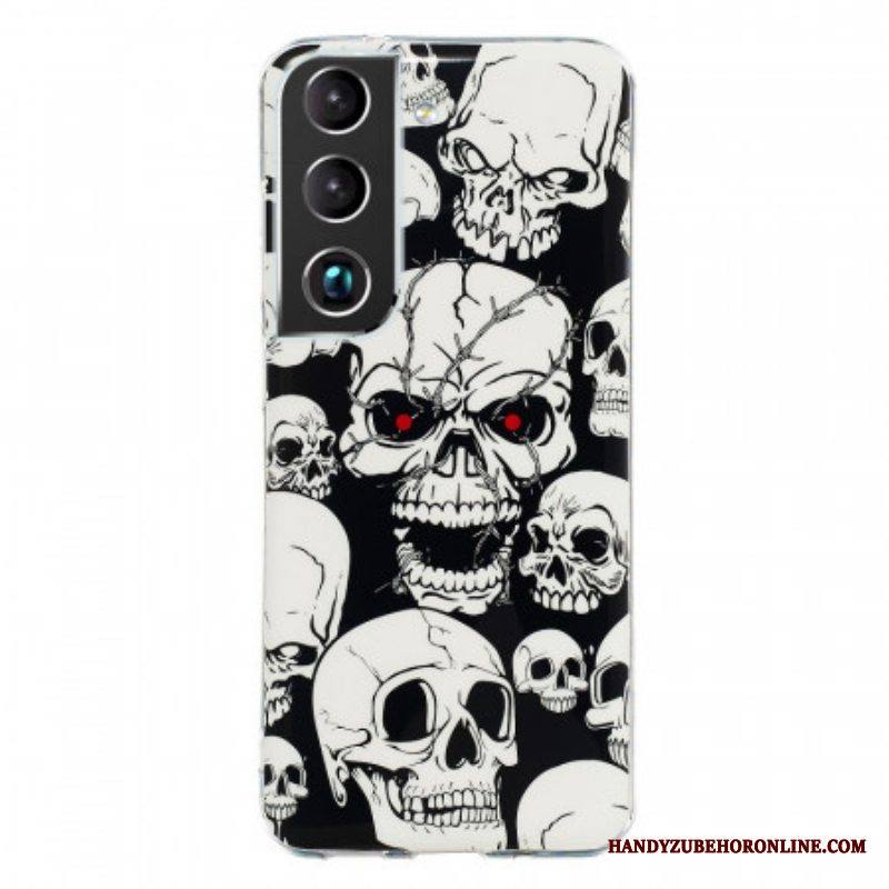 Kuori Samsung Galaxy S22 5G Varoitus Fluoresoivat Kallot
