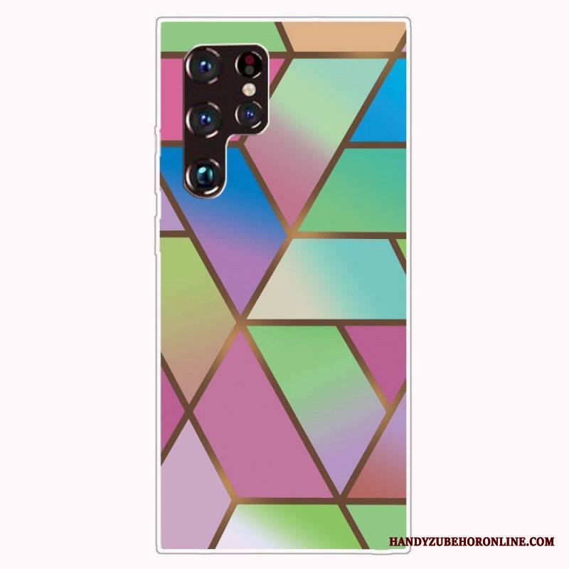 Kuori Samsung Galaxy S22 Ultra 5G Geometrinen Marmori