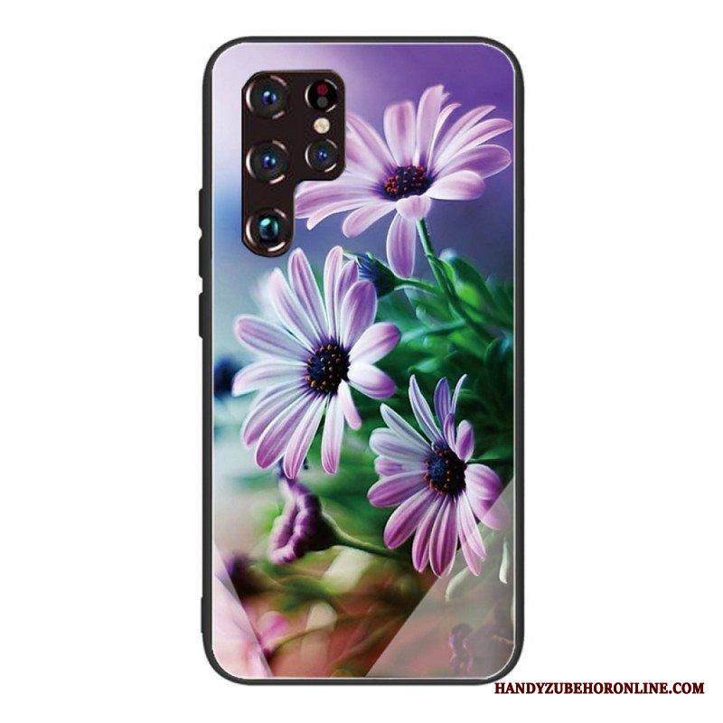 Kuori Samsung Galaxy S22 Ultra 5G Karkaistu Lasi Realistiset Kukat