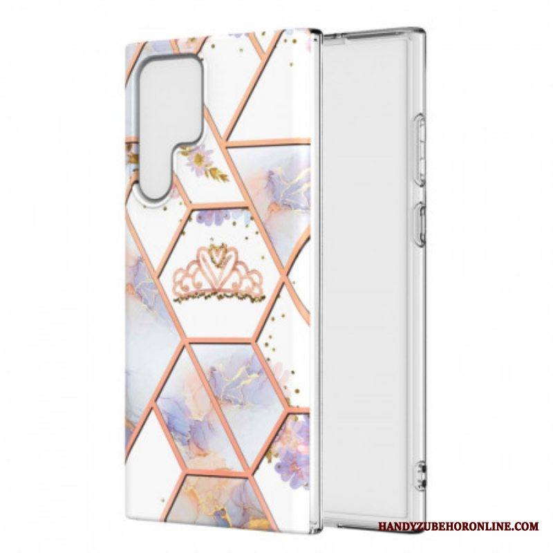 Kuori Samsung Galaxy S22 Ultra 5G Marmoroitu Kruunu
