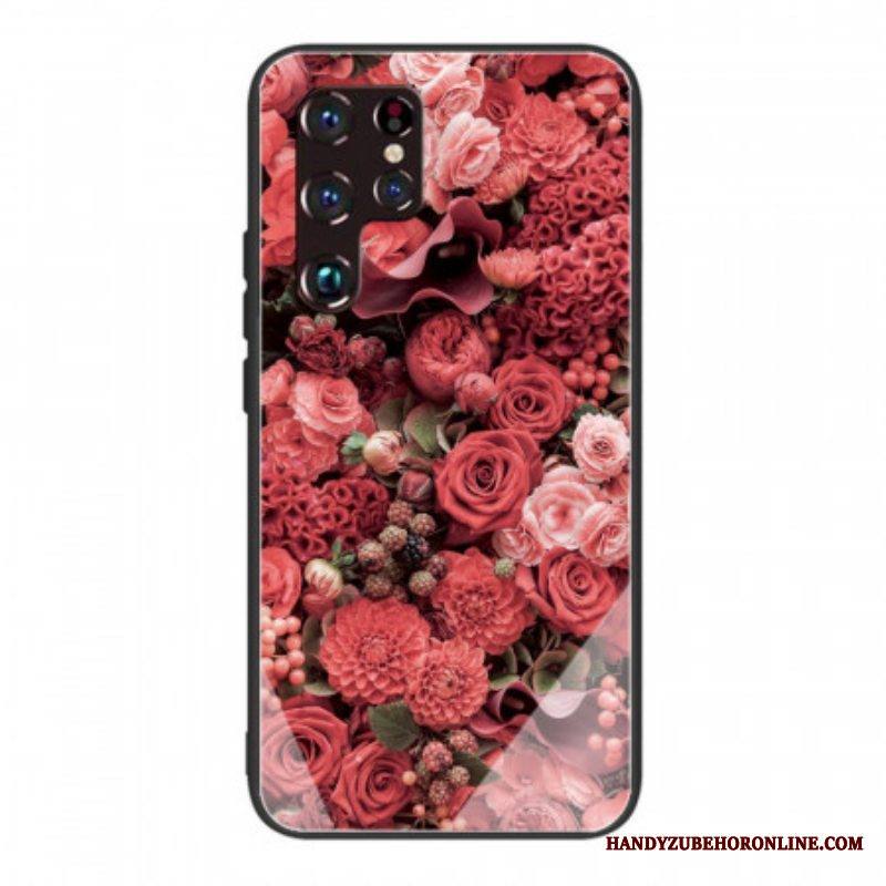 Kuori Samsung Galaxy S22 Ultra 5G Rose Flowers Karkaistu Lasi