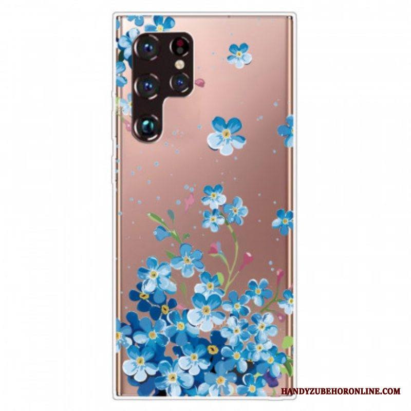 Kuori Samsung Galaxy S22 Ultra 5G Sinisiä Kukkia