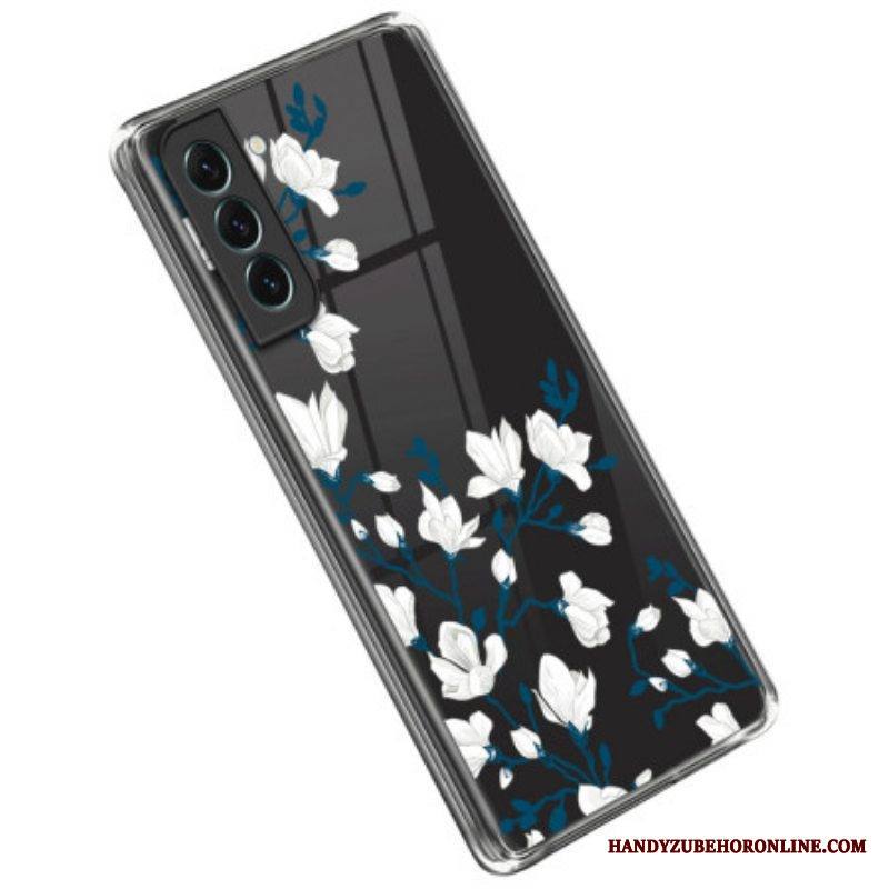 Kuori Samsung Galaxy S23 5G Saumattomat Valkoiset Kukat