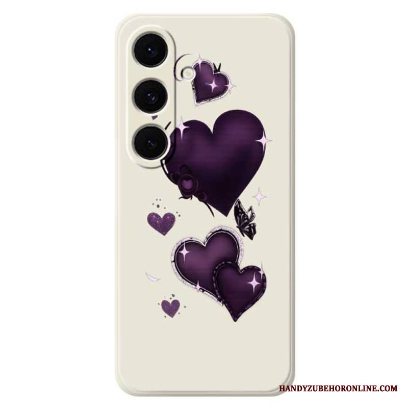 Kuori Samsung Galaxy S25 Fe Purppurasydän-silikoni