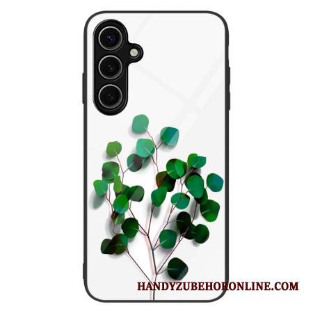 Kuori Samsung Galaxy S25 Plus 5g Karkaistua Lasia Vihreitä Lehtiä Suojakuori
