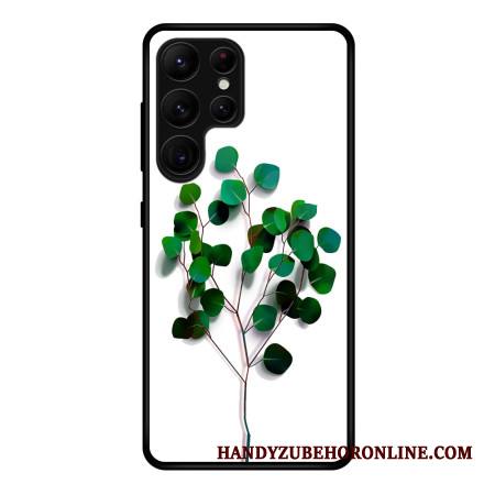 Kuori Samsung Galaxy S25 Ultra 5g Karkaistua Lasia Vihreitä Lehtiä