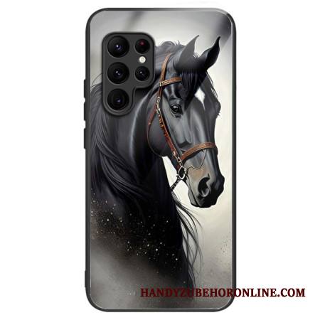 Kuori Samsung Galaxy S25 Ultra 5g Karkaistusta Lasista Valmistettu Harmaa Hevonen Suojakuori