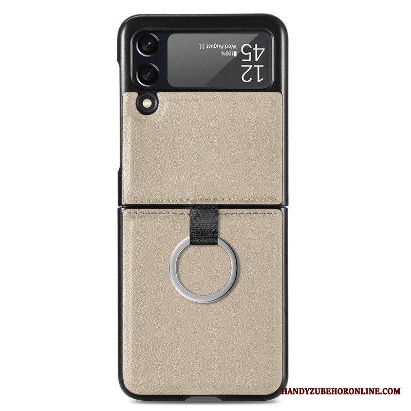 Kuori Samsung Galaxy Z Flip 3 5G Kotelot Flip Nahkaefekti Renkaalla