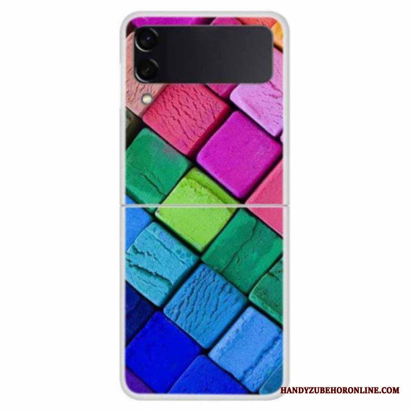 Kuori Samsung Galaxy Z Flip 4 Kotelot Flip Värilliset Kuutiot
