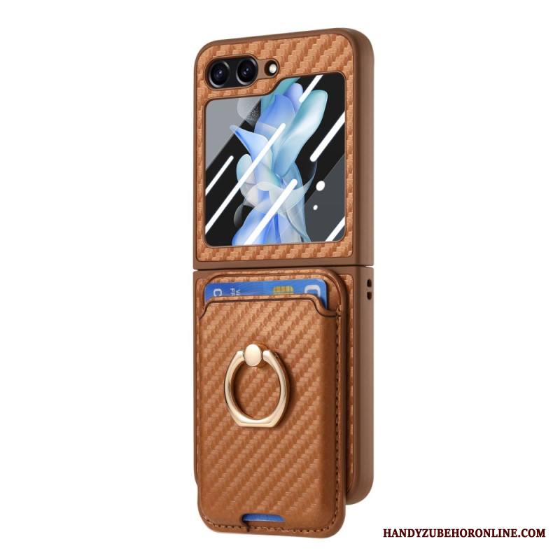 Kuori Samsung Galaxy Z Flip 7 Fe Hiilikuituinen Korttikotelo