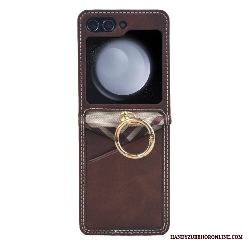 Kuori Samsung Galaxy Z Flip 7 Fe Korttikotelo Ja Metallirengas