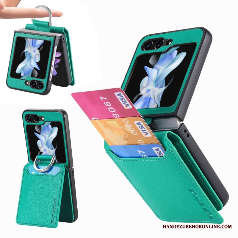 Kuori Samsung Galaxy Z Flip 7 Fe Korttikotelon Teline Ja Sormus