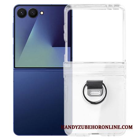 Kuori Samsung Galaxy Z Flip 7 Läpinäkyvä Sormuspidikkeellä Suojakuori