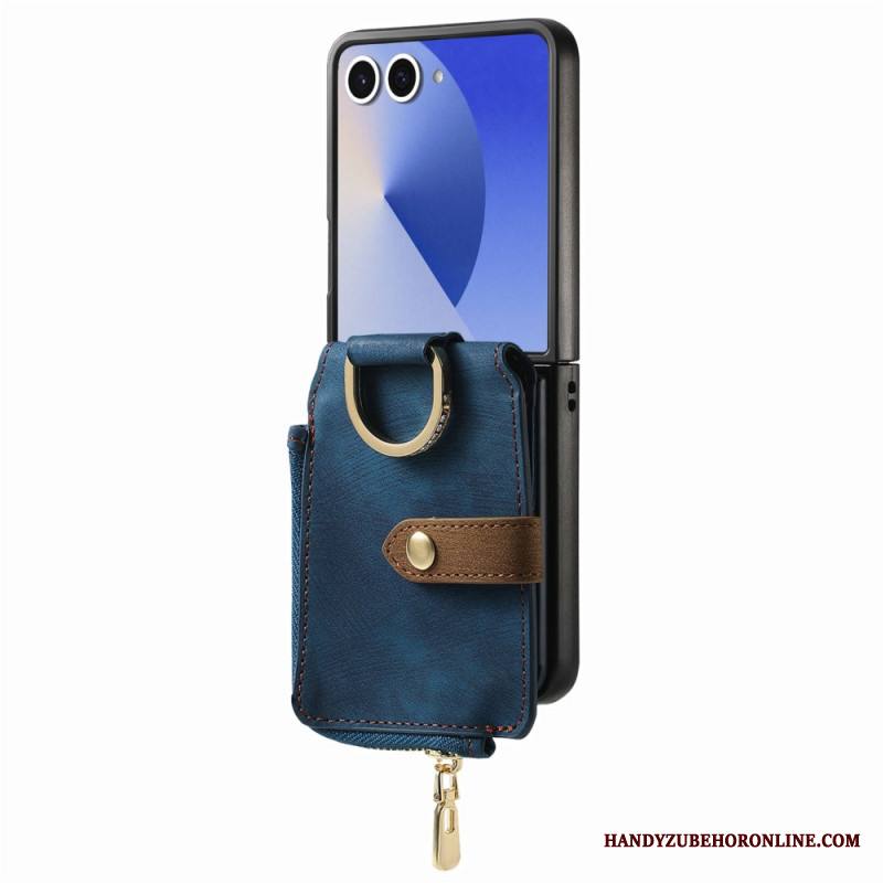 Kuori Samsung Galaxy Z Flip 7 Vetoketjullinen Tasku Ja Korttipidike