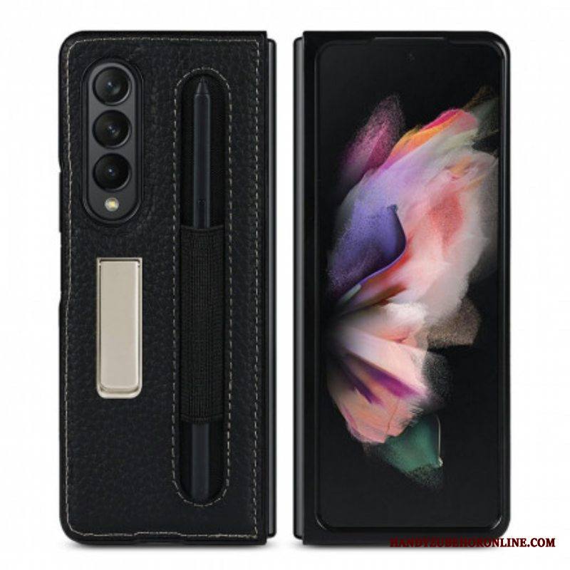 Kuori Samsung Galaxy Z Fold 3 5G Litchi Nahkateline