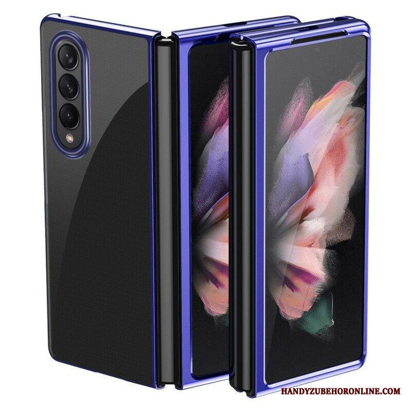 Kuori Samsung Galaxy Z Fold 3 5G Läpinäkyvät Metallityyliset Reunat