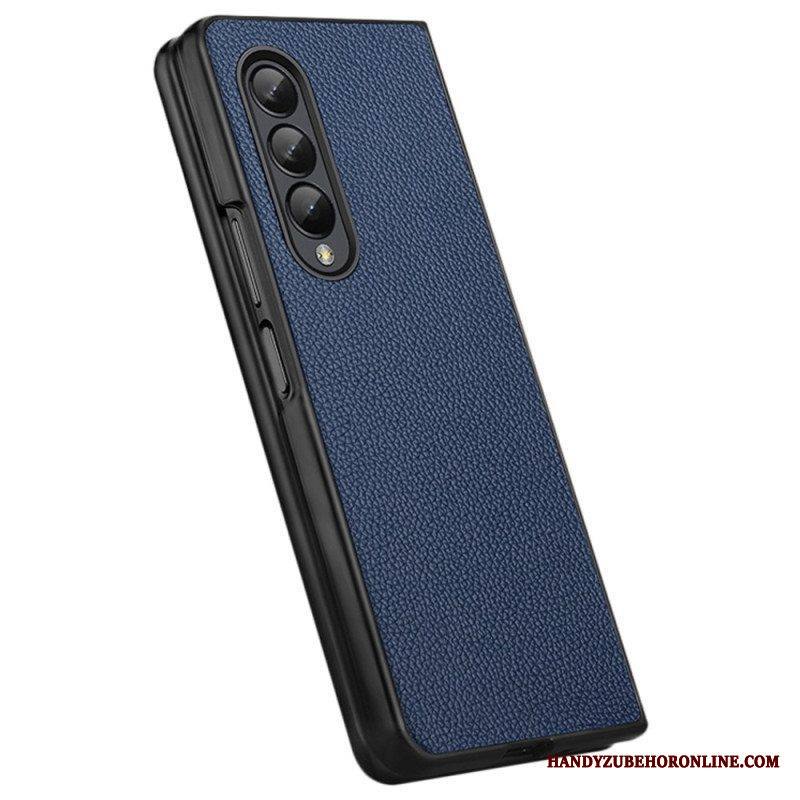 Kuori Samsung Galaxy Z Fold 4 Litchi Aitoa Nahkaa