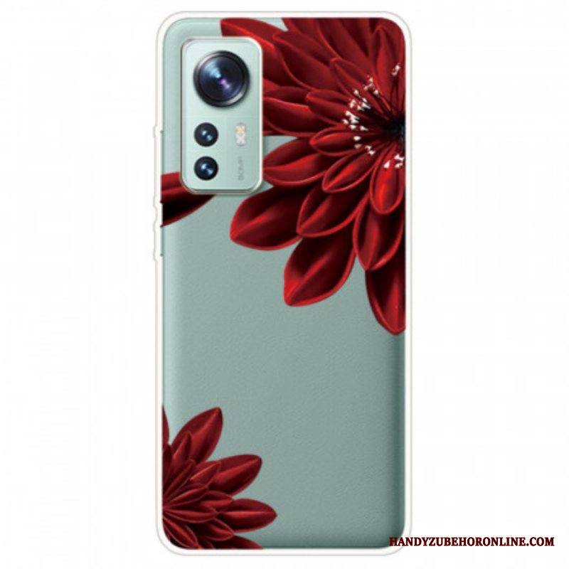 Kuori Xiaomi 12 / 12X Punaiset Kukat