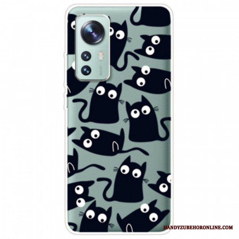 Kuori Xiaomi 12 / 12X Useita Mustia Kissoja