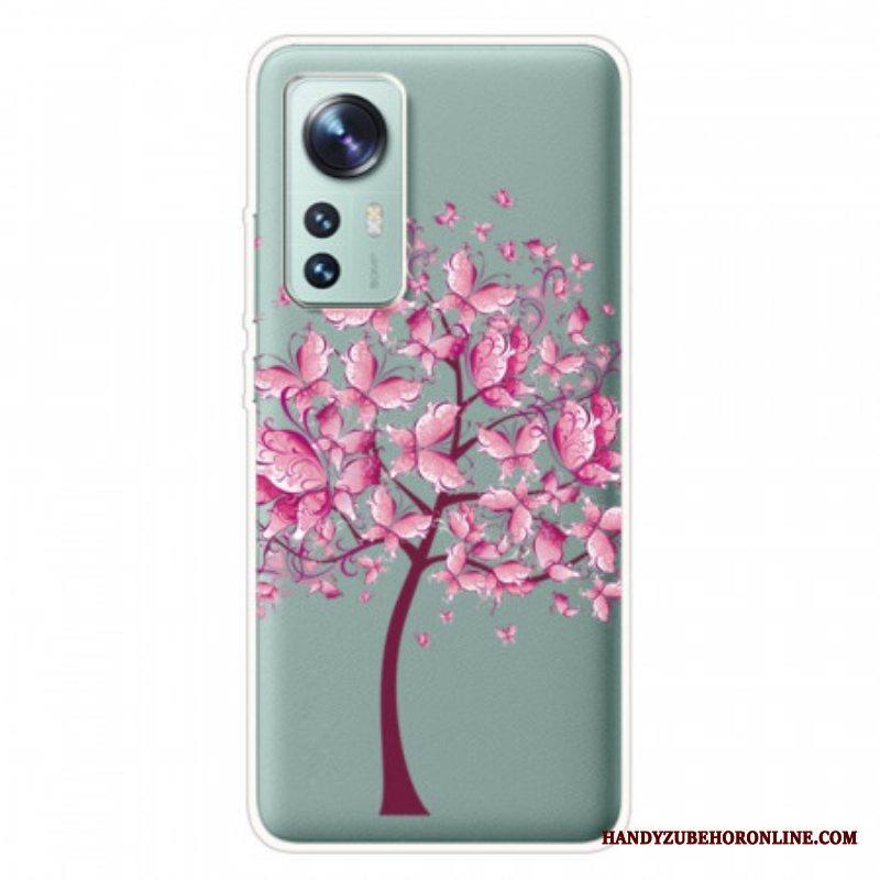 Kuori Xiaomi 12 Pro Silikoninen Vaaleanpunainen Puu