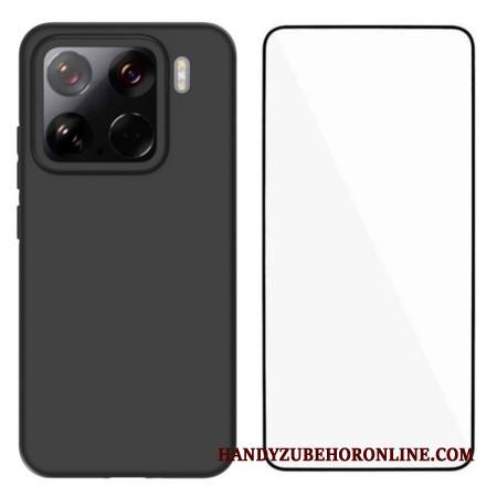 Kuori Xiaomi 15 2-in-1 Silikoni Karkaistulla Lasilla