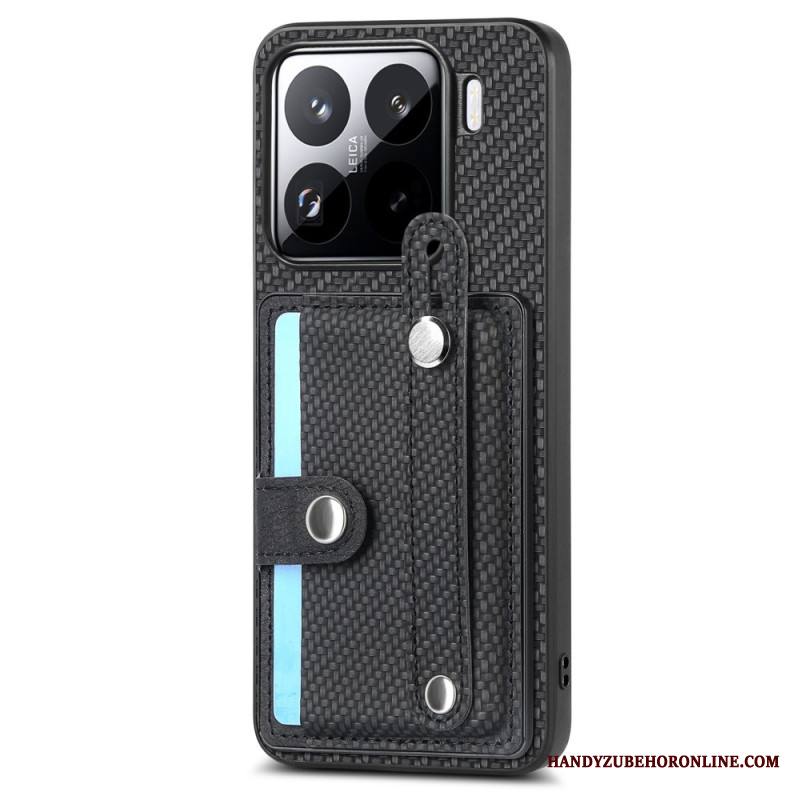 Kuori Xiaomi 15 Hiilikuituinen Korttikotelo Ja Hihna Suojakuori