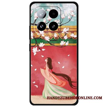 Kuori Xiaomi 15 Pro Nainen Ja Persikankukkia