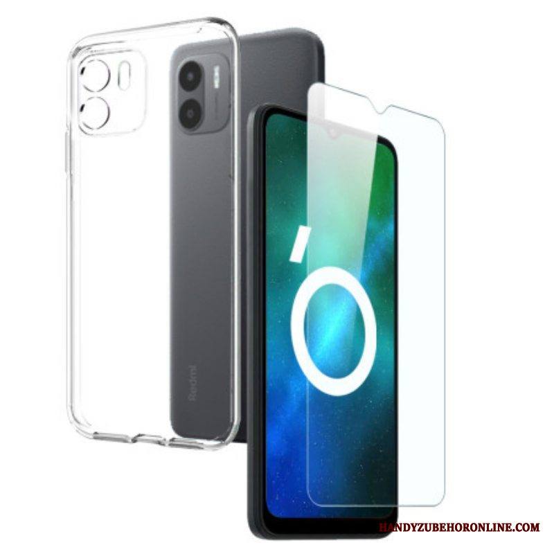 Kuori Xiaomi Redmi A1 Läpinäkyvä Näytönsuojalla