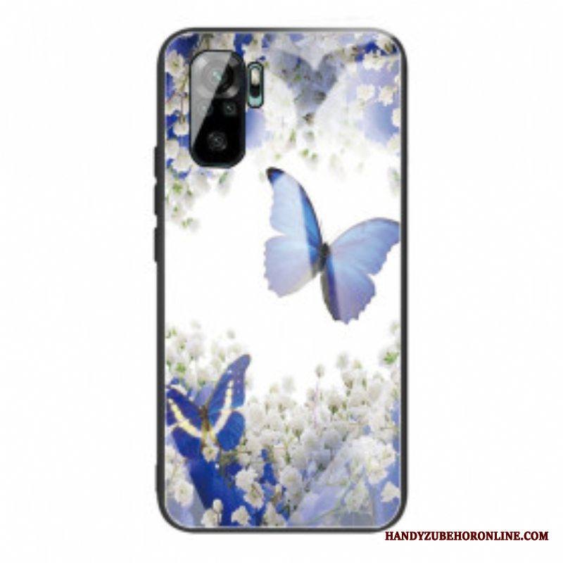 Kuori Xiaomi Redmi Note 10 / 10S Butterflies Design Karkaistu Lasi