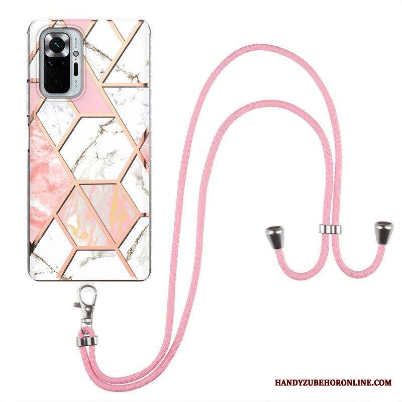 Kuori Xiaomi Redmi Note 10 Pro Kiristysnyörillä Premium-marmorijohto