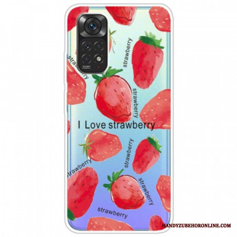 Kuori Xiaomi Redmi Note 11 / 11S Mansikat / I Love Strawberry