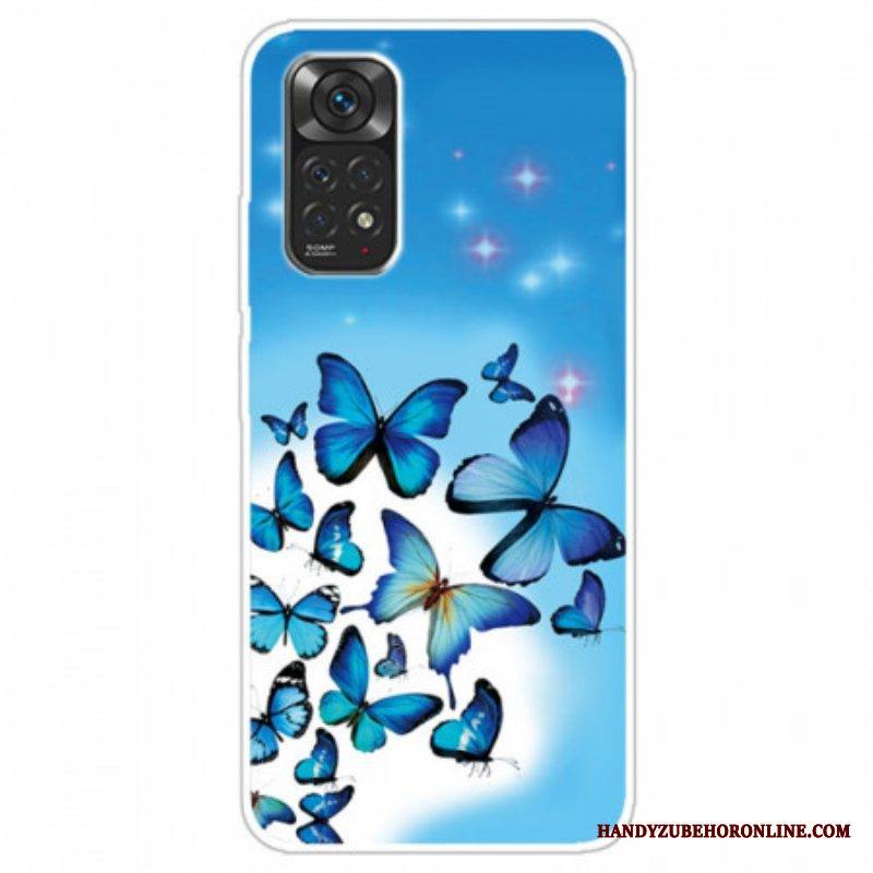 Kuori Xiaomi Redmi Note 11 / 11S Sinisiä Perhosia