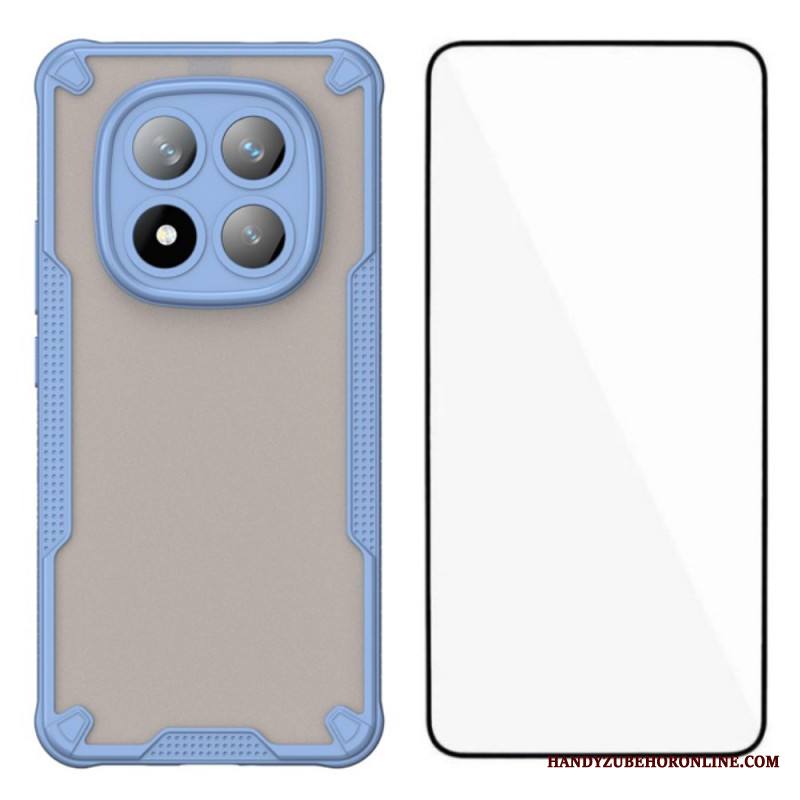 Kuori Xiaomi Redmi Note 14 Pro Plus 5g Puoliläpinäkyvä Silikoni Karkaistulla Lasisella Näytönsuojalla