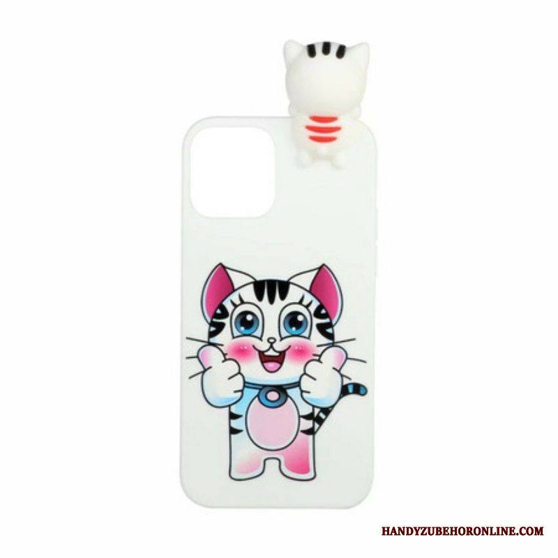 Kuori iPhone 13 Mini 3d-kissa Hauskaa