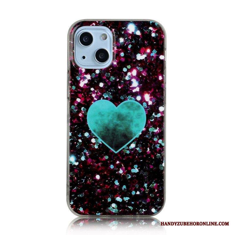 Kuori iPhone 13 Mini Glitter Marble