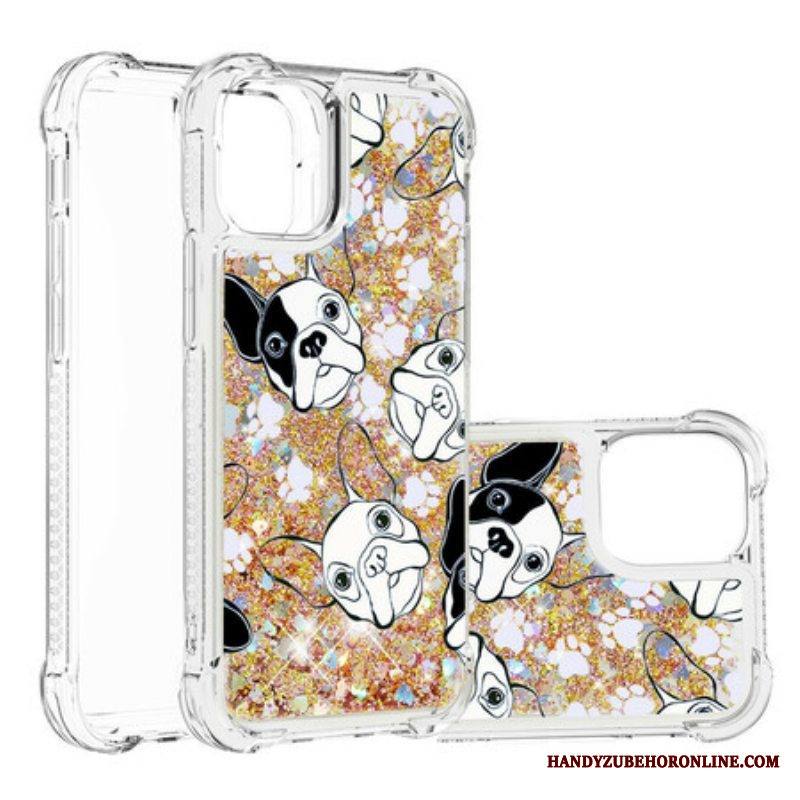 Kuori iPhone 13 Mini Herra Koiran Paljetteja