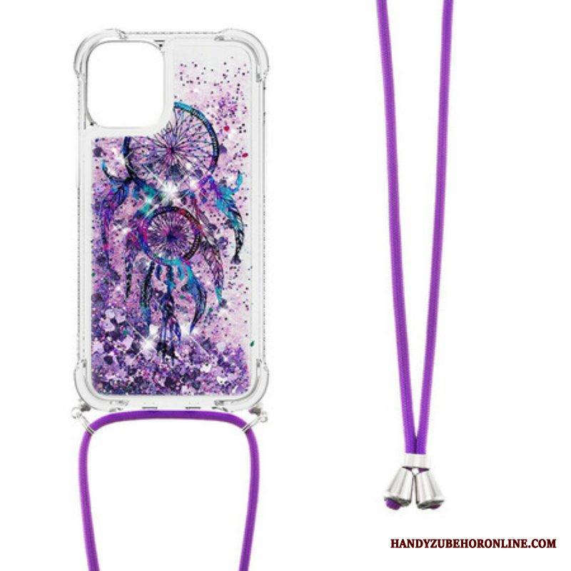 Kuori iPhone 13 Mini Kiristysnyörillä Paljetin Kiristysnyöri Dream Catcher